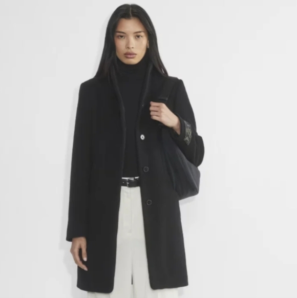 Wilfred Jackets & Blazers - Aritzia Wilfred Mohair Wool Cocoon Coat Black Size S